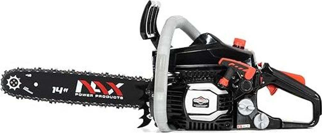NAX POWER PRODUCTS Benzin Kettensäge 200C, 37 cm3 2-Takt Motorkettensäge, 1.2 kW Benzinkettensäge, Motorsäge Führungsschiene 14-35cm, Anti-Rü...