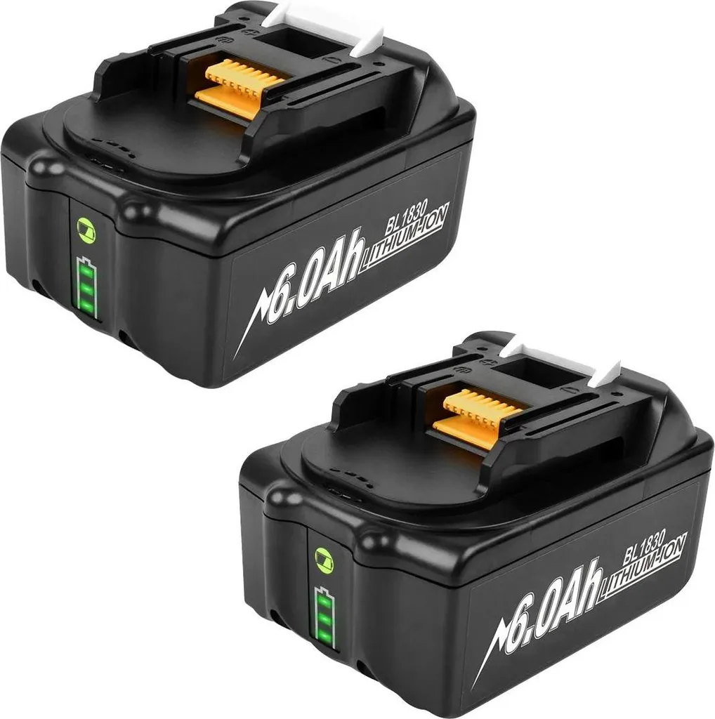 OFFERTA 2X Batteria 18V 6.0Ah 9000mAh Ricambio - Potenza Illimitata