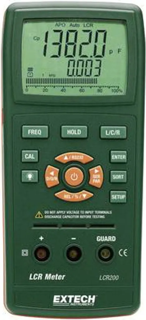 Pont de mesure LCR numérique Extech LCR200 pour condensateurs et bobines