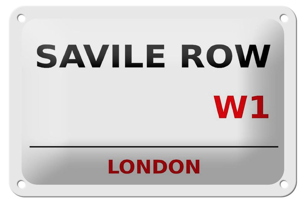 Blechschild London 18x12cm Savile Row W1