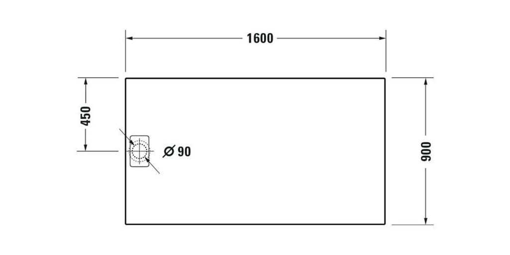 Duravit Stonetto Duschwanne, Rechteck, DuroCast UltraResist, 1600x900mm, 720218380000000