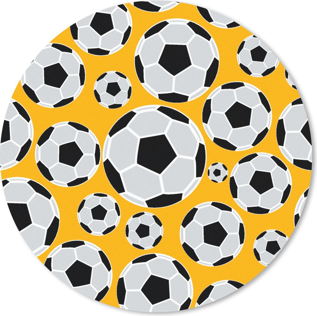 MuchoWow Mauspad Mousepad Schnittmuster - Sport - Fußball - Jungen - Kinder - Junge 50x50 cm - Mousepads - Maus Mat - Pad - Mausunterlage - Vinyl