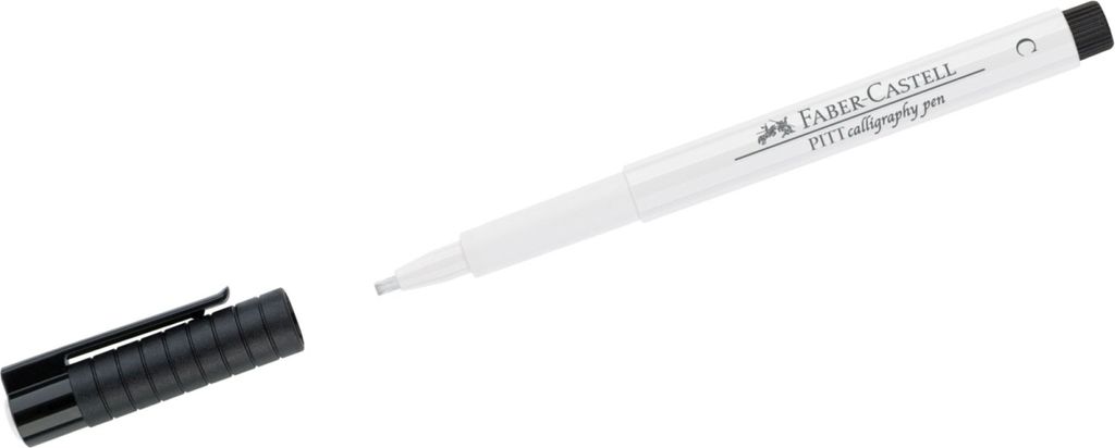 Tuschestift Pitt Artist Pen Kalligraphie weiß Packung mit 10 Stück