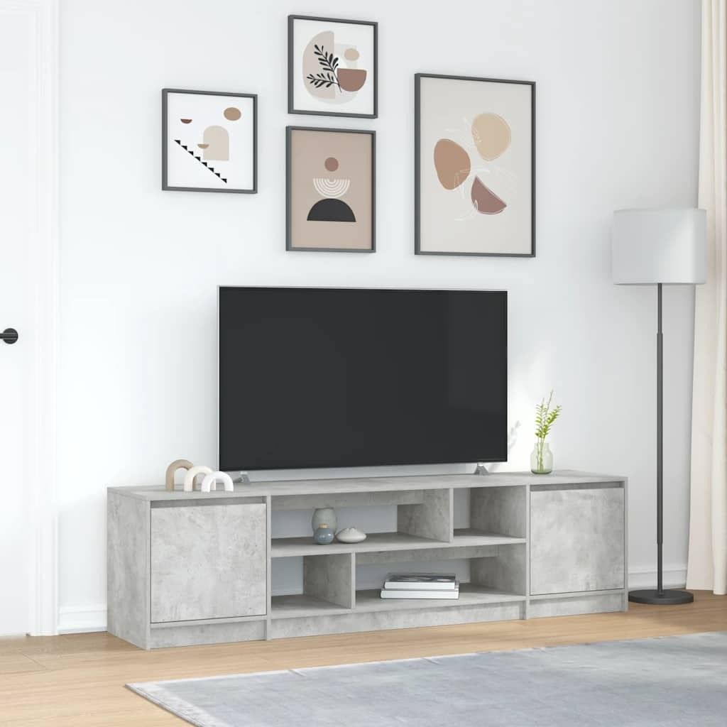 "2026 Promotion" TV-Schrank - TV-Lowboard - Betongrau 188,5x41x50 cm Holzwerkstoff - TV-Regal CC18476