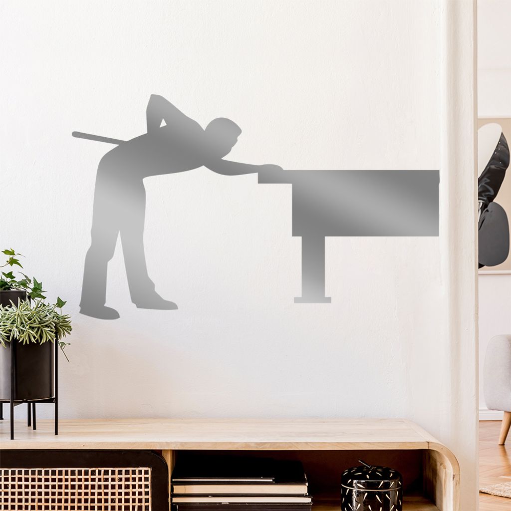 Billard Pool Spieler Figur Wandtattoo Wandaufkleber Wall Sticker - Dekoration, Küche, Wohnzimmer, Schlafzimmer, Badezimmer
