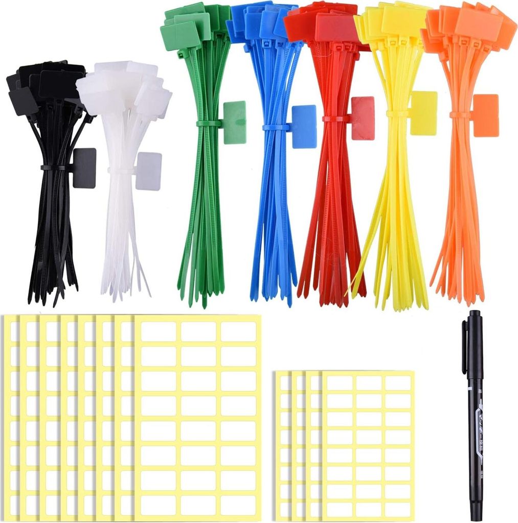 100 Stück Etikette Cable Electrique Colorées und 4/6 Stück Produktbild 