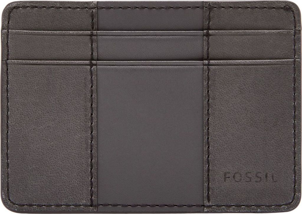 FOSSIL Kartenhalter Everett Card Case Lead Gray dunkelgrau