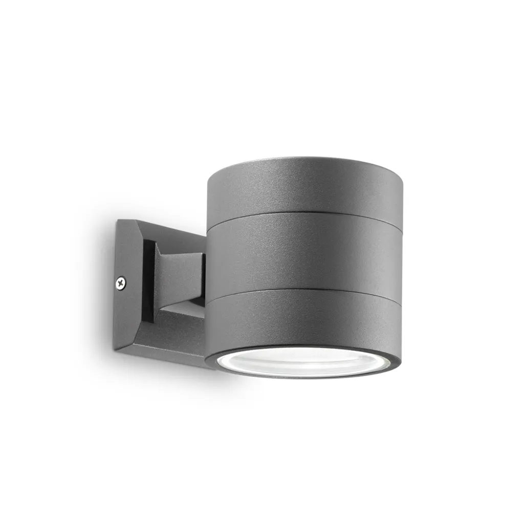 Applique Murale Extérieure Ronde Snif Anthracite Ideal Lux pour Façade