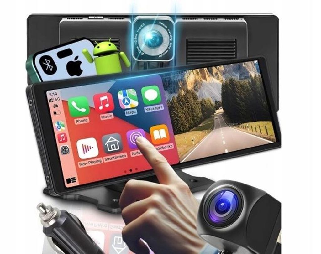 Autoradio Android Apple CarPlay Bluetooth Touchscreen mit 2 Produktbild 