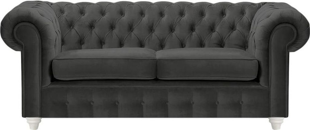 Zweisitzer-Sofa Chesterfield Max-Velluto 20-white
