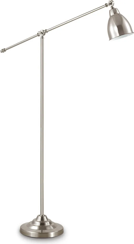 Lampadaire NEWTON Nickel idéal pour coin lecture et salon moderne 1L
