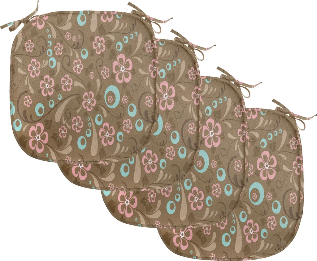 Set 4 Rivestimenti Sedie ABAKUHAUS 40cm - Impermeabili Blu e Marrone