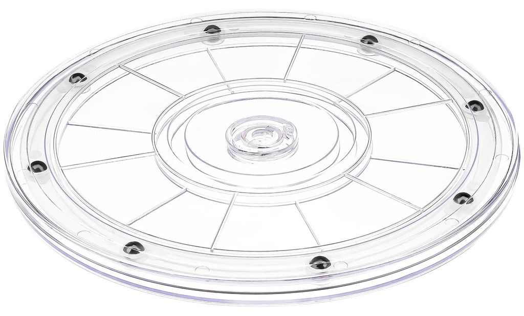 Drehteller aus Acryl (Lazy Susan), Kunststofflager, drehbarer, transparenter Küchenorganizer, Gewürzhalter, Gewürzregal, Vorratskammer