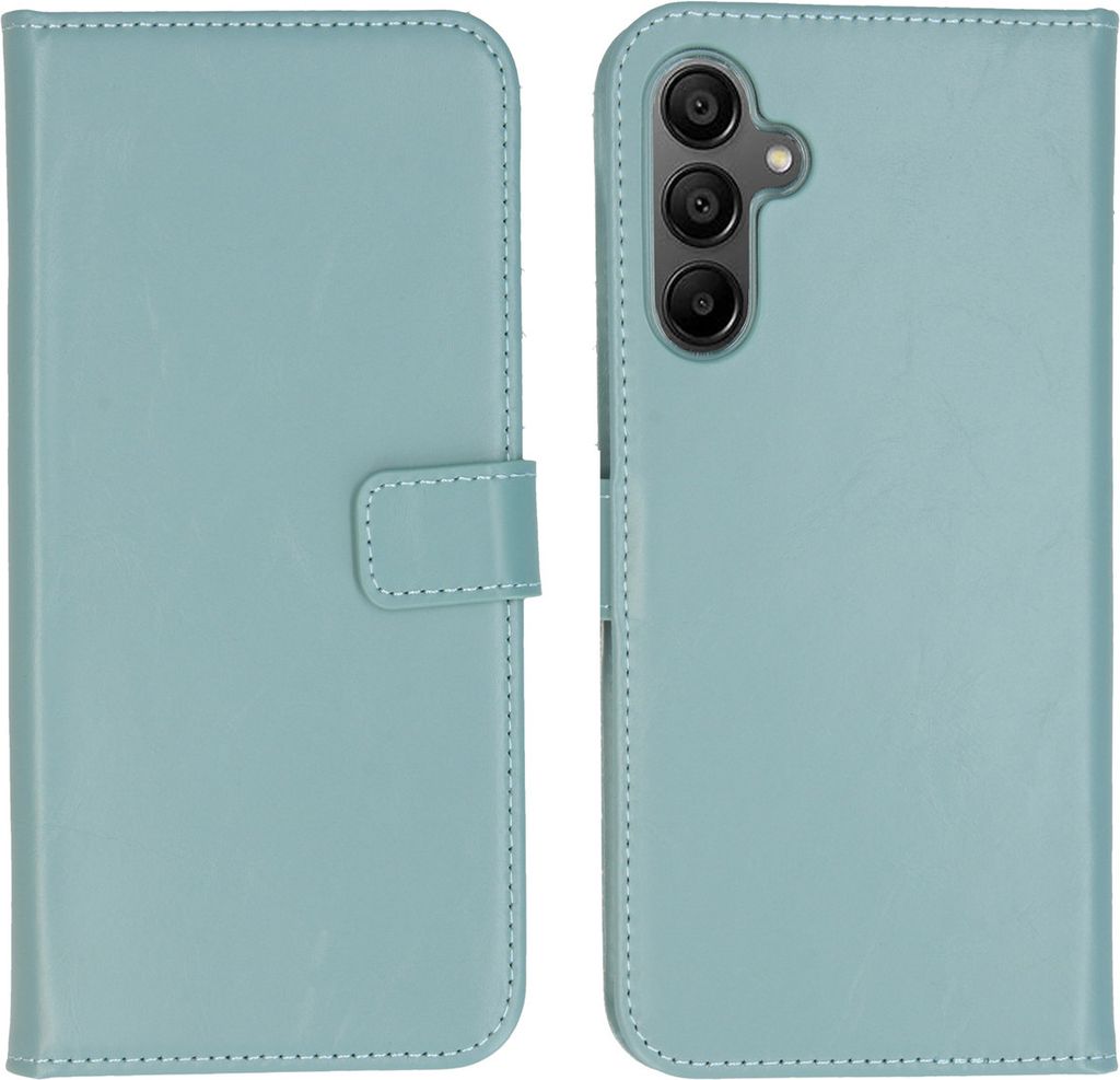 Selencia Echtleder Klapphülle Samsung Galaxy A15 (5G/4G) - Air Blue