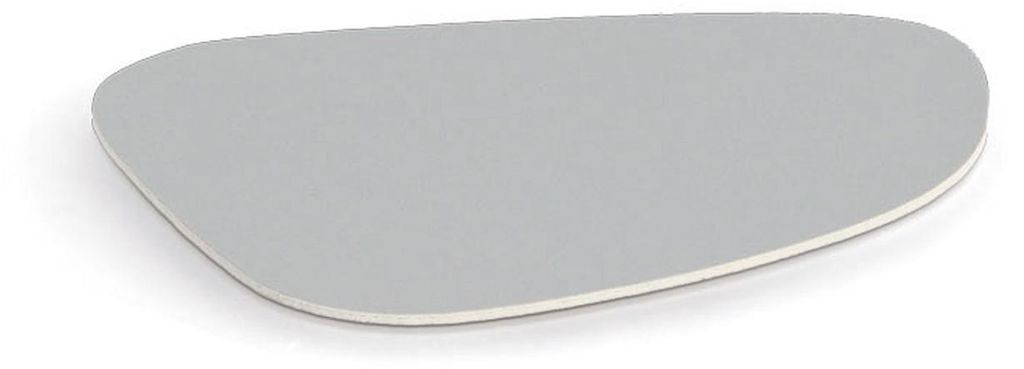 Zeller Glasuntersetzer-Set "2 tone", 4-tlg., Kunstleder,, PVC/Polyester, greige/grau, ca. 12 x 10 cm