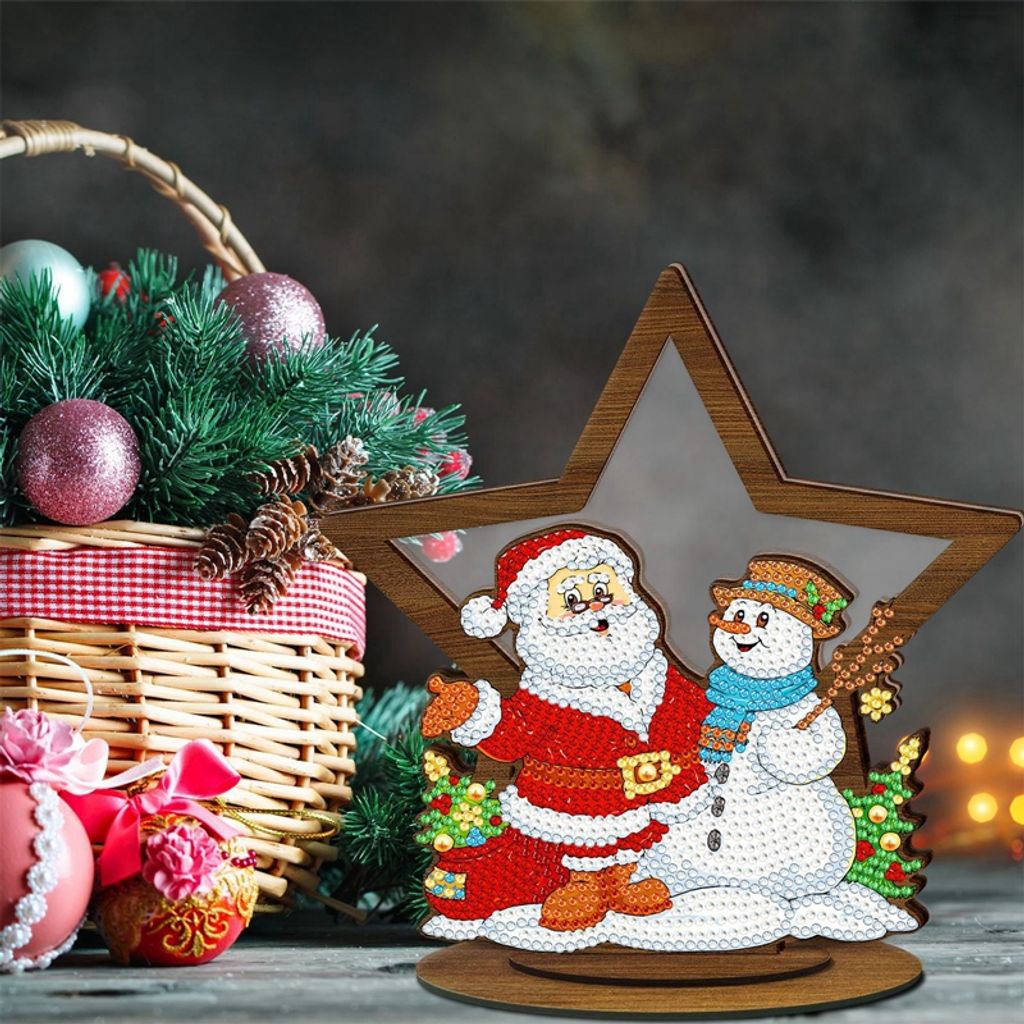 Tyanlenr Weihnachten Diamond Painting Set - 2 DIY Diamantbilder Für Festliche Dekoration