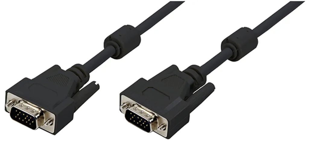 Cavo VGA 10 Metri LogiLink CV0016 Nero | Schermato con Filtri Ferrite