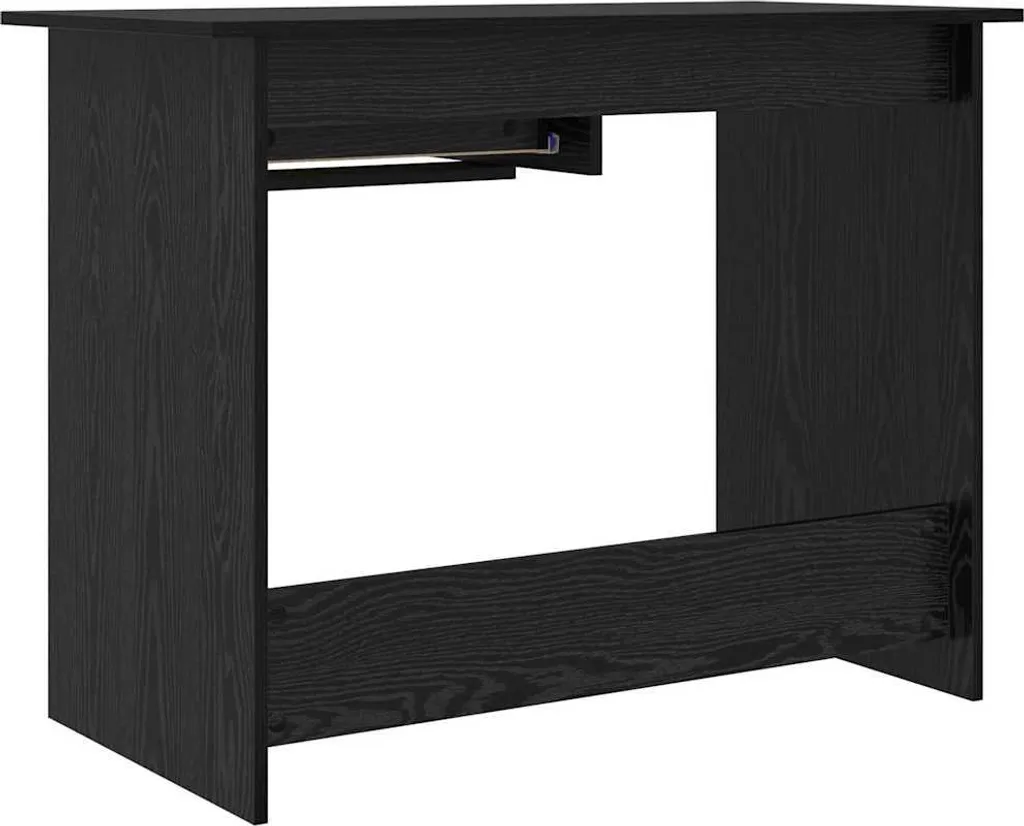 Maison Exclusive - Scrivania con contenitore effetto rovere nero 100 x 50 x 76 cm - 8