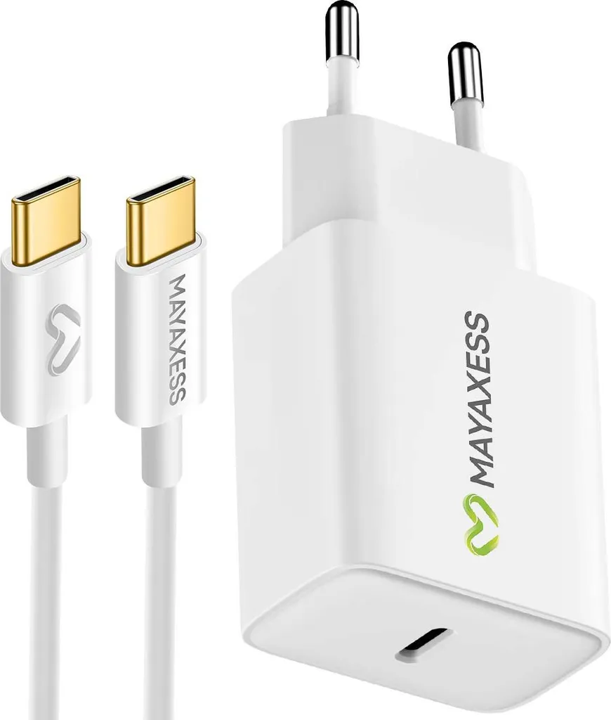 Eleganza e Potenza: Caricatore Mayaxess 20W Galaxy S25 Bianco