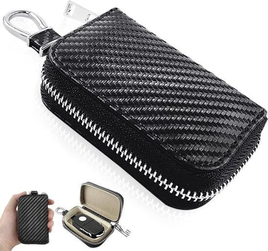 Sac de ville anti-vol noir carbone pour protéger vos cartes RFID