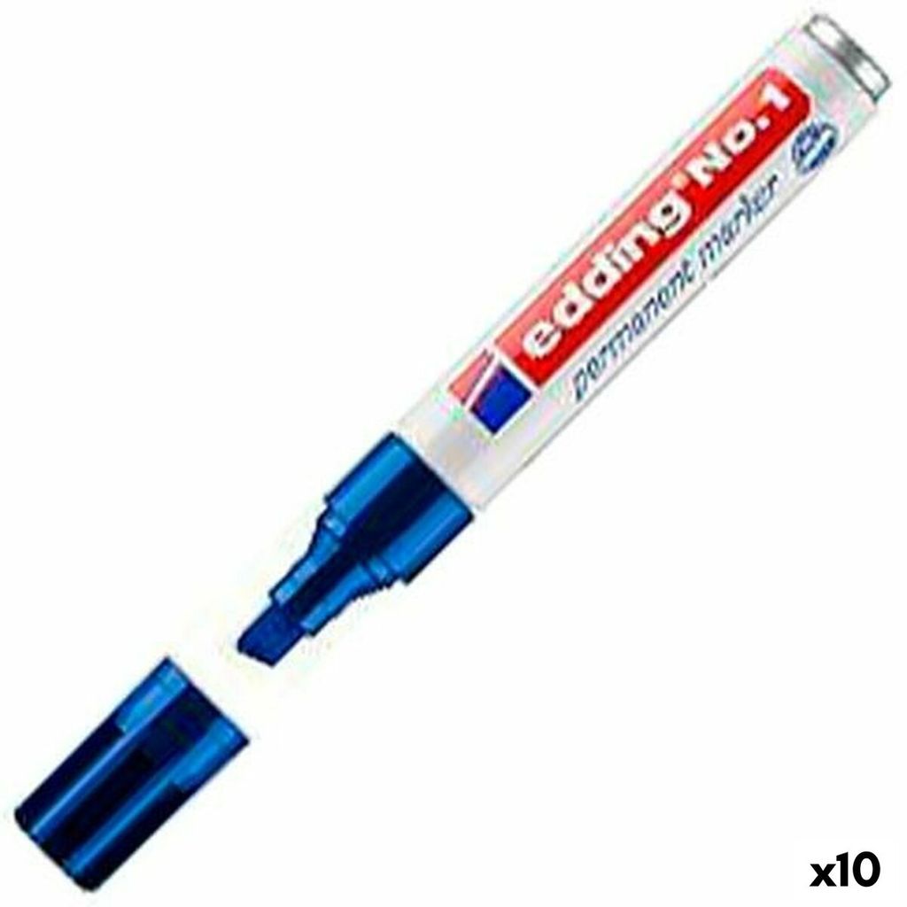 Edding Permanent-Etikettierer No1 Blau (10 Stück)