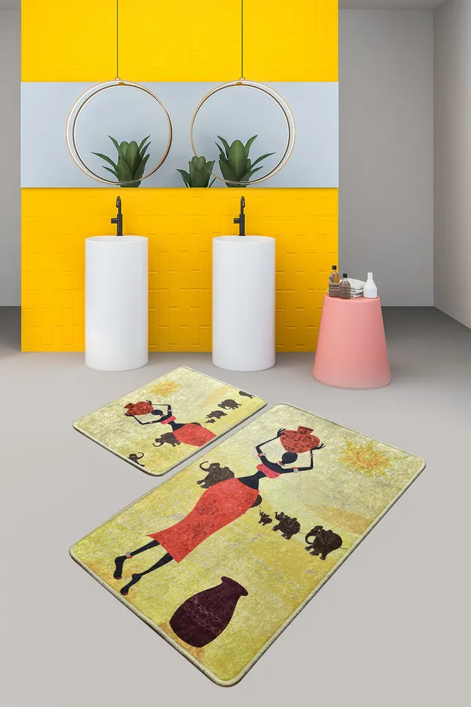 Mijolnir, Elefante- CHL2484, Colorato, Tappetini da bagno, 700 gr/m², 100% velluto