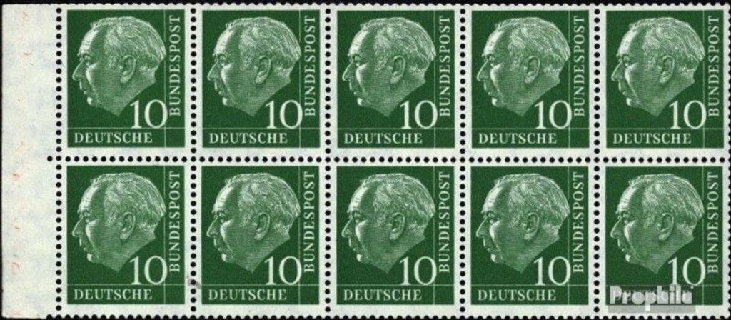 Briefmarken BRD (BR.Deutschland) 1960 Mi Hbl10d postfrisch