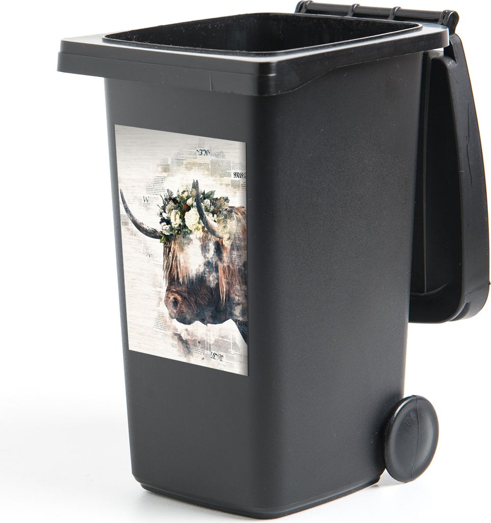 MuchoWow - Mültonnen-sticker - Sticker - Aufkleber für die Mülltonne