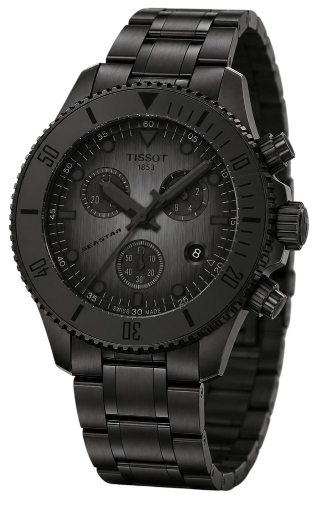 Tissot Seastar 1000 Cronografo, 38 mm, nero, riferimento Immagine del prodotto 