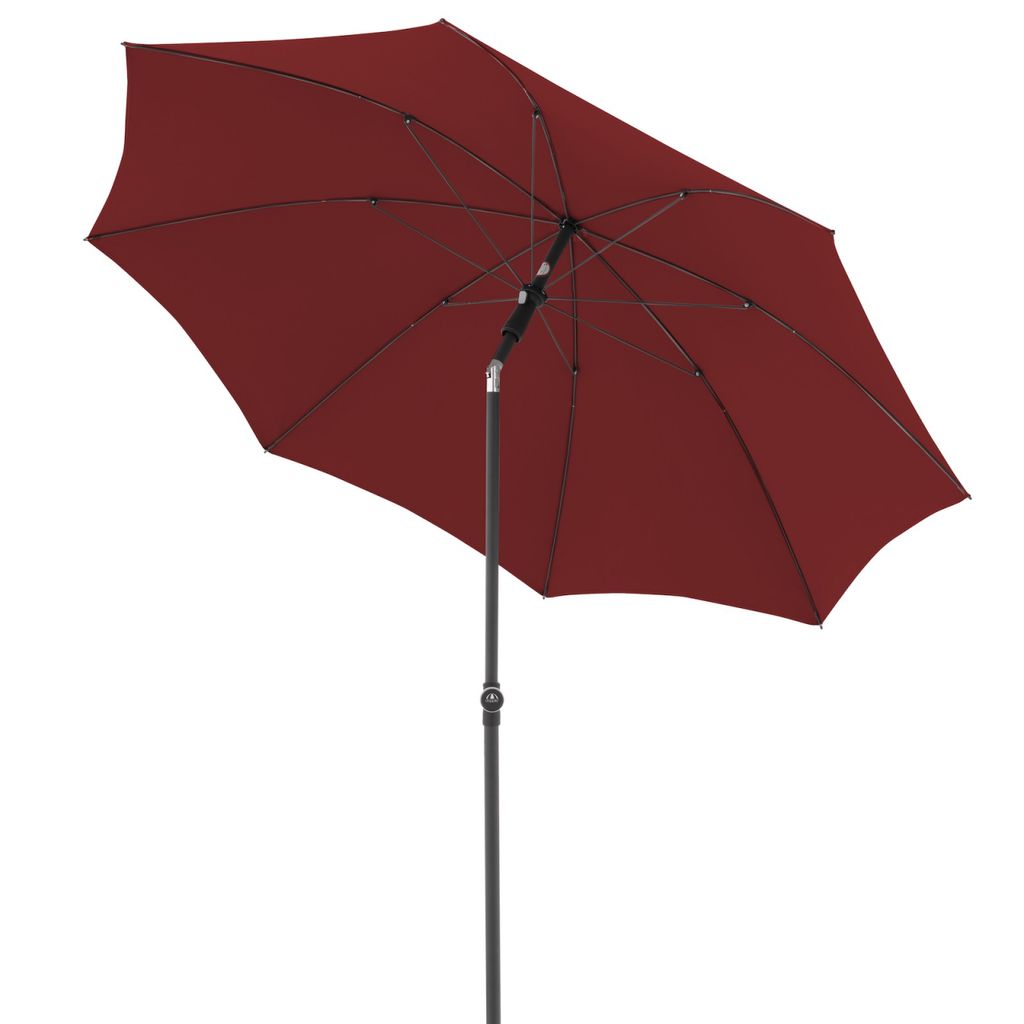 Doppler ACTIVE Green Edition 210 cm Sonnenschirm rund in 4 Farbvarianten Mittelmastschirm Balkonschi 833 Bordeaux