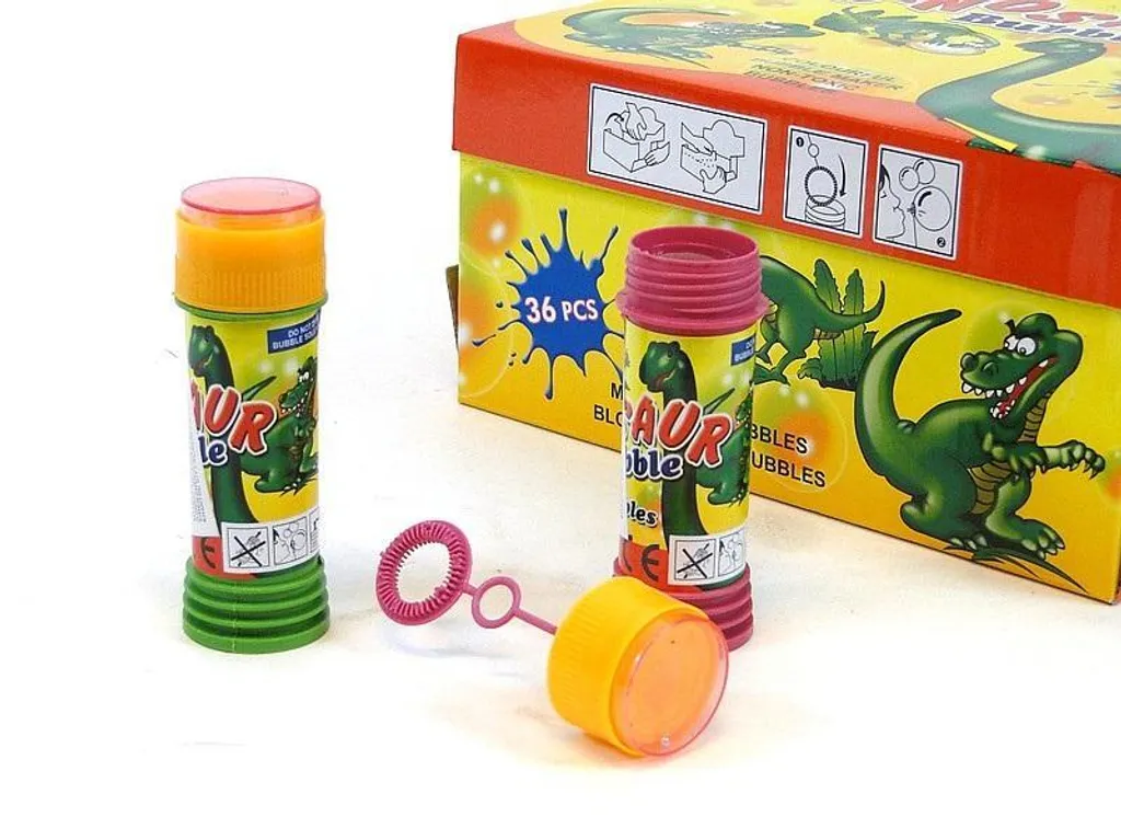 Bulles de savon Dino (36 pièces) - Flacons dinosaures pour kermesse