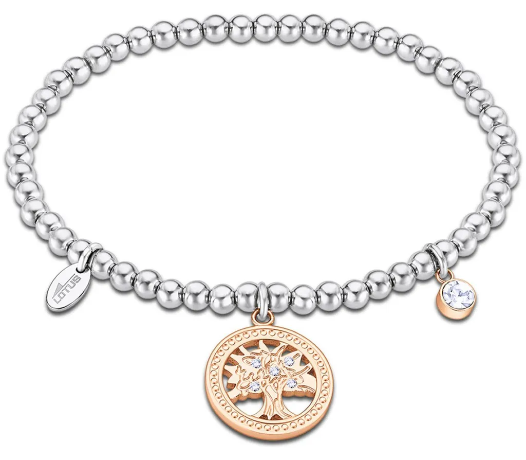 Jonc Lotus Jewels LS2171-2/4, Gourmette Chic en Acier Poli pour Femme