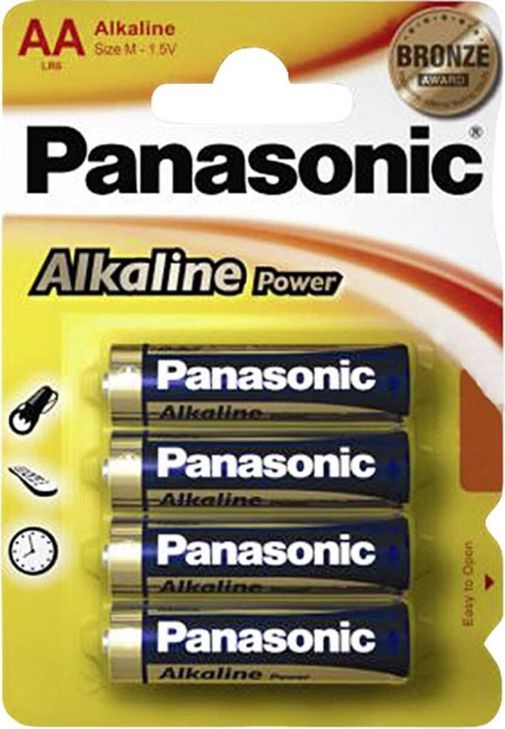 1x4 alkalické baterie Panasonic Power Mignon LR6 AA Obrázek produktu 