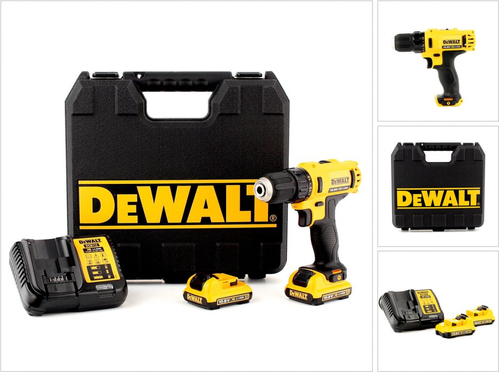 Dewalt DCD710D2-QW Akku-Bohrschrauber 12V (2x 2,0Ah + Ladegerät)