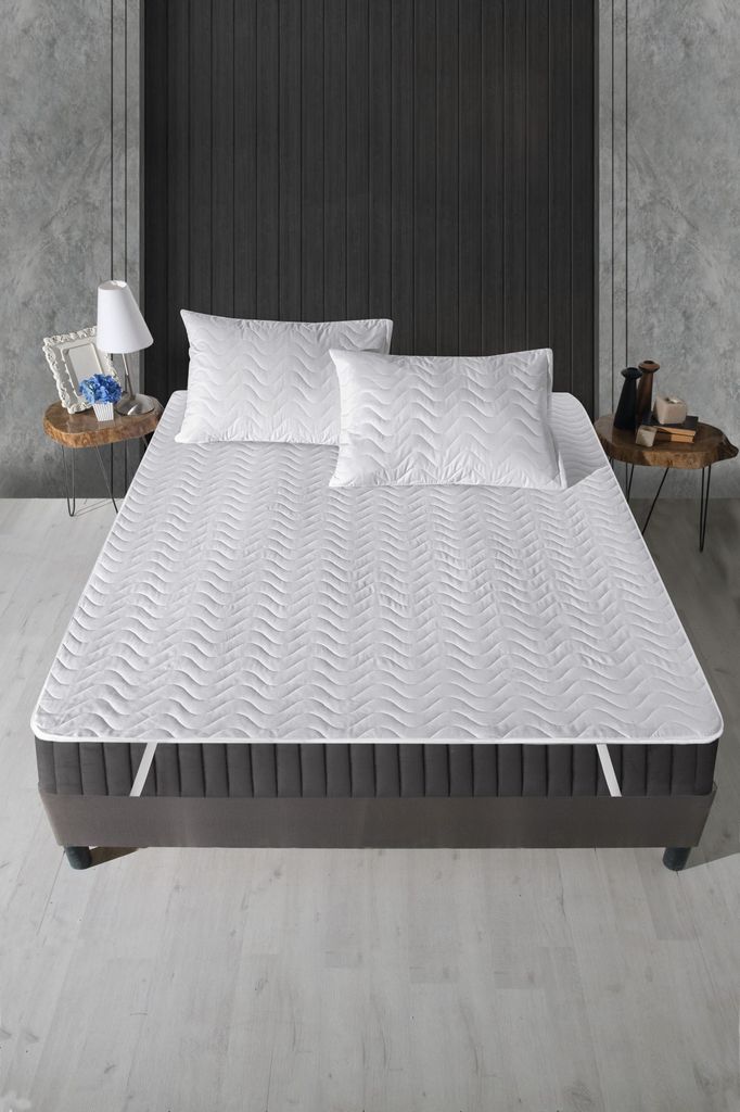 L'Essentiel Linge de Maison, Quilted Alez (90 x 200), Einzelbettschutz, 100% BAUMWOLLE, Weiß, 90 x 200 cm
