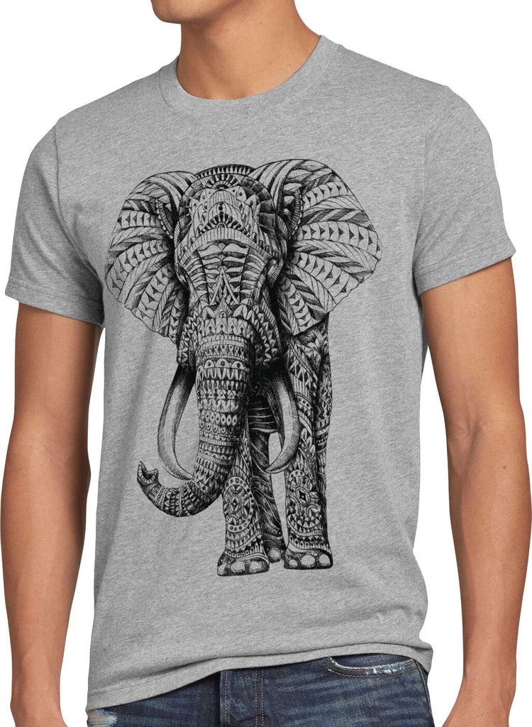 BaumwolleCloud Ink Elefant Herren T-Shirt elephant zoo urlaub
