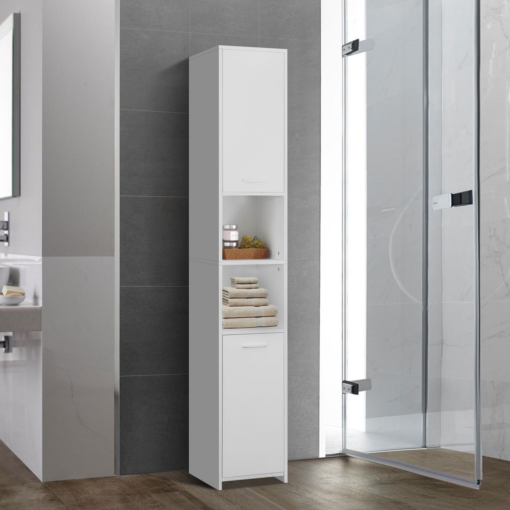 ML-Design colonna bagno, 30x190x30 cm, bianco, in MDF Immagine del prodotto 