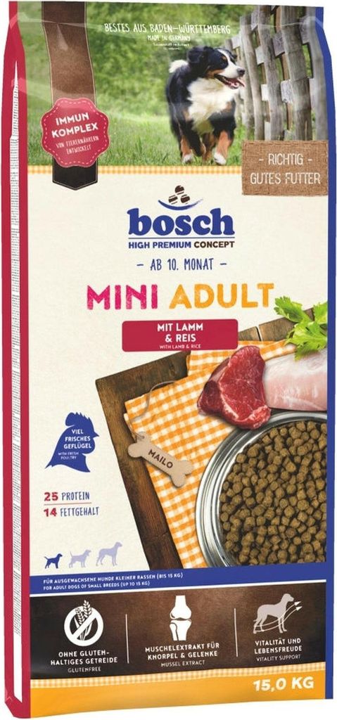 Bosch Mini Adult Lamm & Reis 15 kg Produktbild 