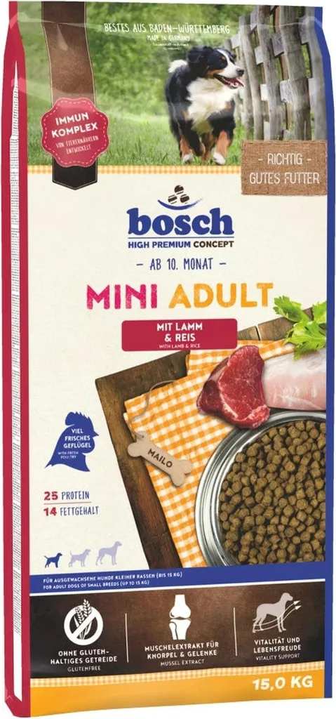 Bosch 15kg Mini Adult Agnello & Riso