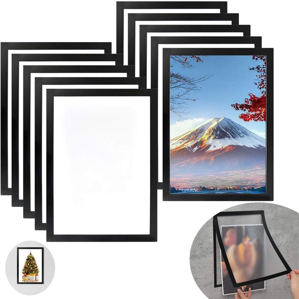 10 Stück Magnetrahmen Info-Rahmen Selbstklebend Produktbild 