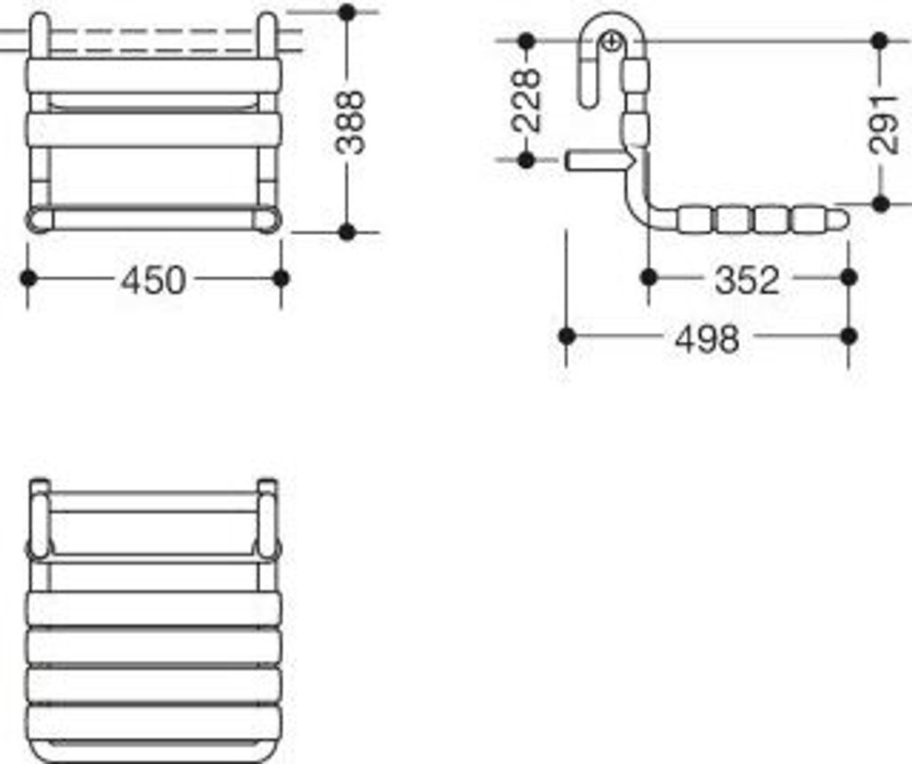 HEWI 801.51BCH110 98 Einhängesitz Ser 801, matt,