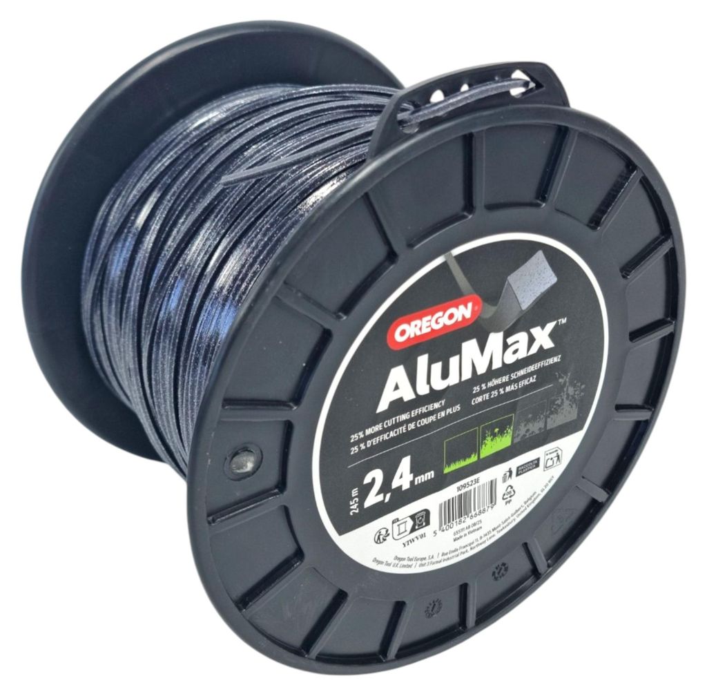 Oregon AluMax Mähfaden Quadratisch 2,4 mm / 245 Meter-Spule ( 109523E )