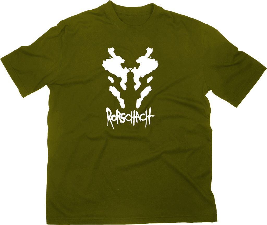 Styletex23 T-Shirt Rorschach Maske Kult, oliv, S