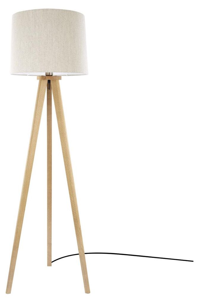 Elli Stehleuchte Asteiche natur Jute Leinenoptik Produktbild 