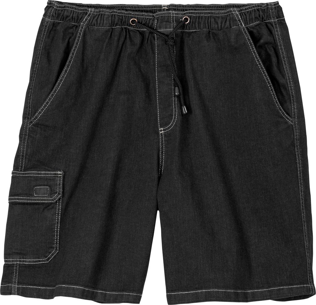 Abraxas Jeans-Cargo-Bermuda schwarz Übergröße