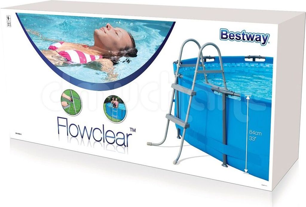 Bestway 2-stopniowa drabinka basenowa Flowclear 84 cm Zdjęcie produktu 84