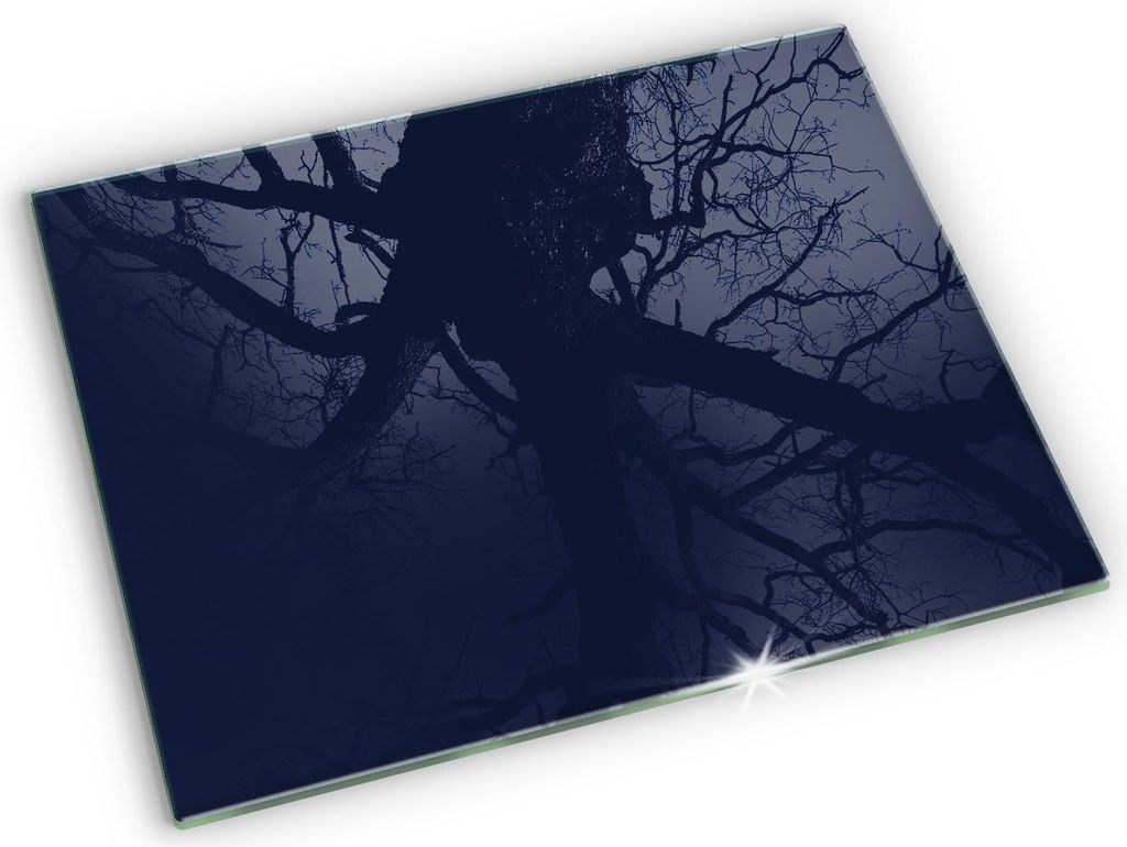 Untersetzer für Grabkerze Motiv Grabstein Gummifüße - 52x40 cm - Marineblau