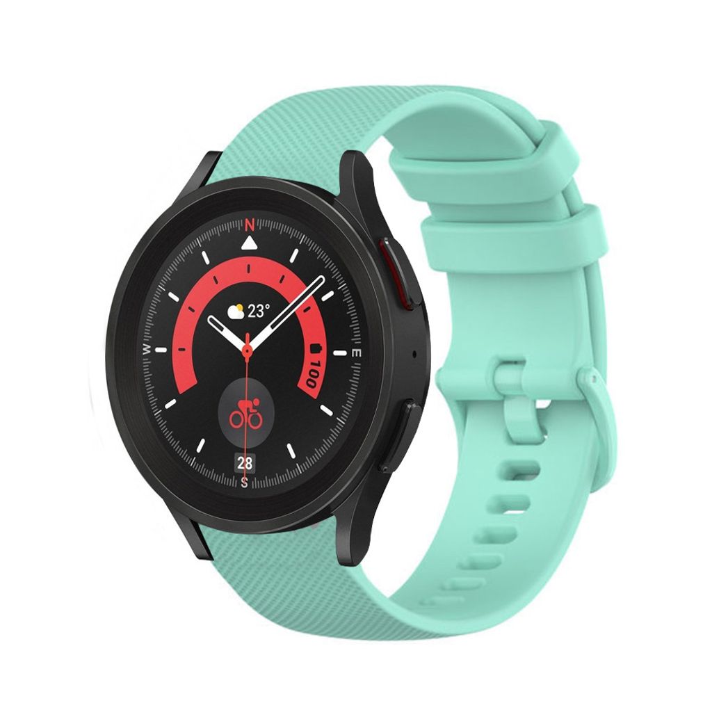 Strap-it Samsung Galaxy Watch 5 Pro Luxus-Silikonarmband (Aqua)