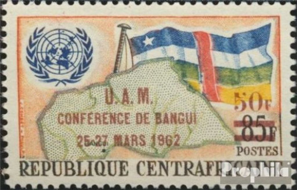 Briefmarken Zentralafrikanische Republik 1962 Mi 23 (kompl.Ausg.) postfrisch Afrikanisch Madagassische Union
