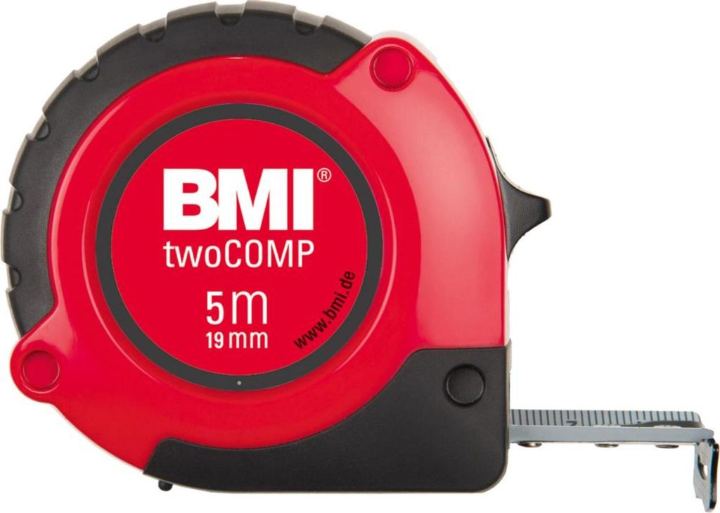 Taschenbandmaß twoCOMP M 10mx30mm weiß BMI